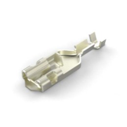 100 pcs - TE Connectivity Positive Lock 0.250 Uninsulated Female Spade Connector, Receptacle, 6.43 (W) x 0.84mm Tab Size