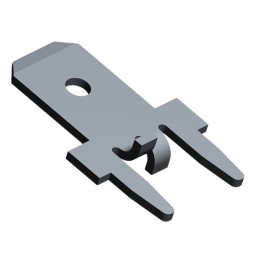 10 pcs - TE Connectivity FASTON .187 Uninsulated Male Spade Connector, PCB Receptacle, 4.75 x 0.51mm Tab Size