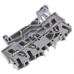 10 pcs - Wago TOPJOB S, 2002 Series Grey Feed Through Terminal Block, 2.5mm², Single-Level, Push-In Cage Clamp Termination,