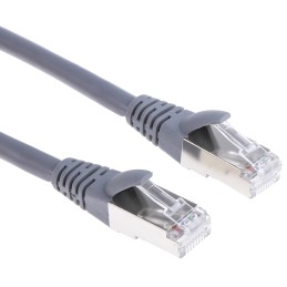 1 pcs - RS PRO Cat6a Male RJ45 to Male RJ45 Ethernet Cable, S/FTP, Grey LSZH Sheath, 2m