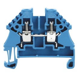 10 pcs - Weidmuller W Series Blue Feed Through Terminal Block, Single-Level, Screw Termination