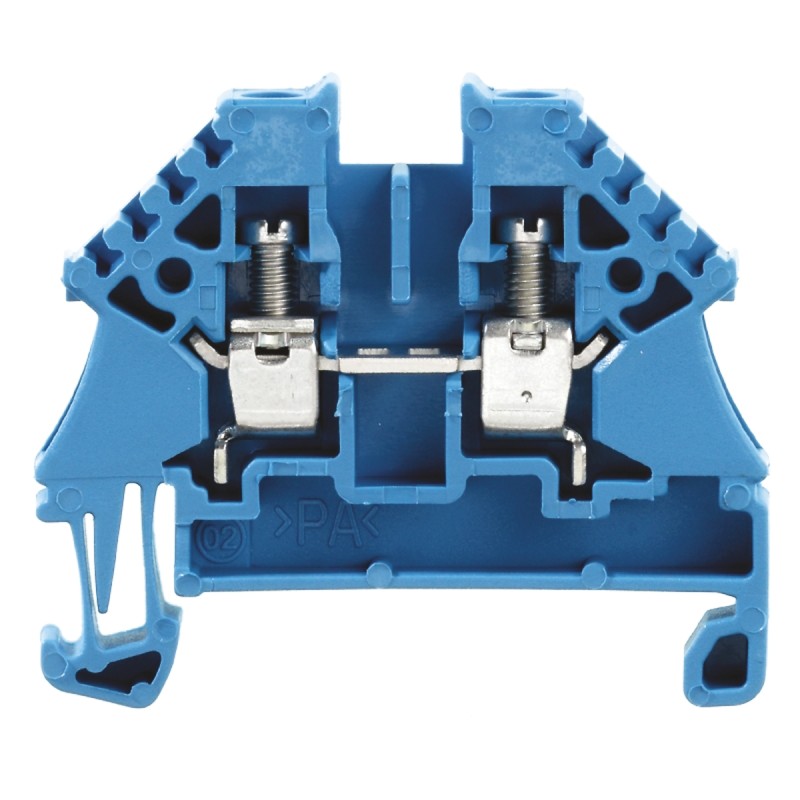 10 pcs - Weidmuller W Series Blue Feed Through Terminal Block, Single-Level, Screw Termination