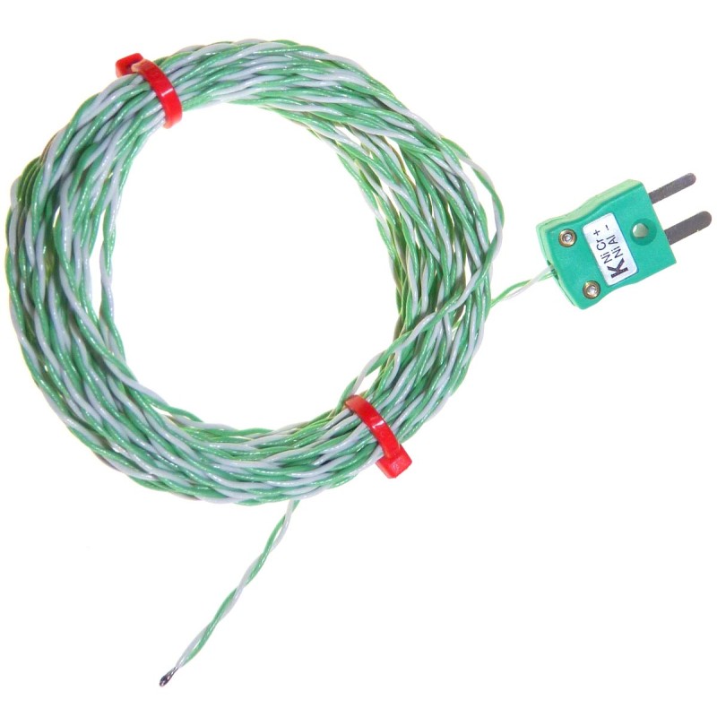 1 pcs - RS PRO Type K Thermocouple 1m Length, - +250°C