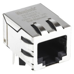 1 pcs - Bel-Stewart MagJack Series Female RJ45 Connector, Through Hole, STP Shield