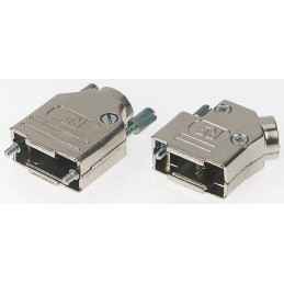 1 pcs - MH Connectors MHD45PK Series ABS Angled D Sub Backshell, 37 Way, Strain Relief