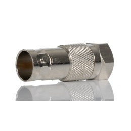 1 pcs - RS PRO Straight 75Ω Coaxial Adapter Type F Plug to BNC Socket 1GHz