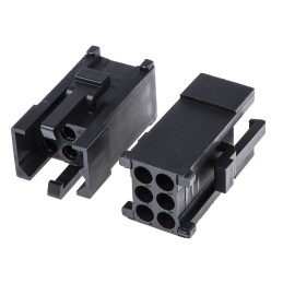 10 pcs - ITT Cannon, Trident Male Connector Housing, 5.08mm Pitch, 6 Way, 2 Row