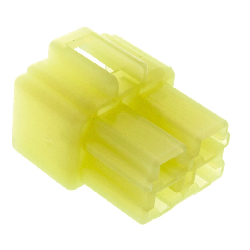 250 pcs - TE Connectivity, FASTON .250 4 Way Nylon Crimp Terminal Housing, Natural