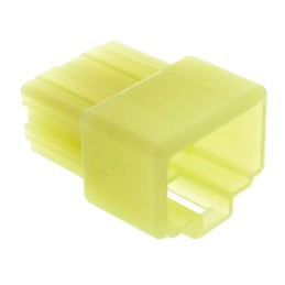 250 pcs - TE Connectivity, FASTON .250 4 Way Nylon Crimp Terminal Housing, Natural