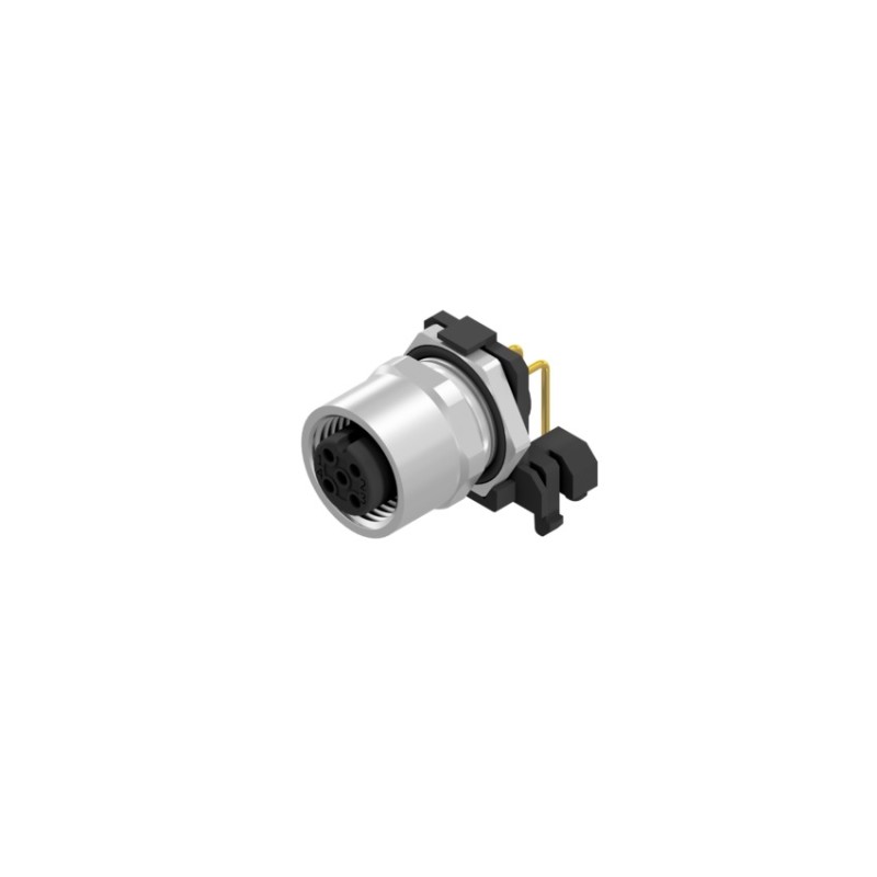 1 pcs - CONEC Circular Connector, 5 Contacts, Panel Mount, M12 Connector, Plug, IP67, 43 Series
