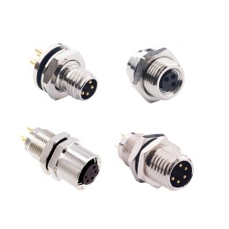 1 pcs - Norcomp Circular Connector, 4 Contacts, Cable Mount, M8 Connector, Plug, Male, IP67, M8 Series