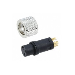 1 pcs - Norcomp Circular Connector, 4 Contacts, Cable Mount, M8 Connector, Plug, Male, IP67, M8 Series