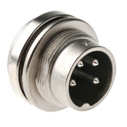 1 pcs - Amphenol C 091 D Series, 4 Pole Din Plug Plug, 5A, 300 V ac/dc IP67