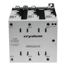 1 pcs - Sensata / Crydom GNR Series Solid State Relay, 25 A rms Load, Panel Mount, 600 V rms Load, 32 V dc Control