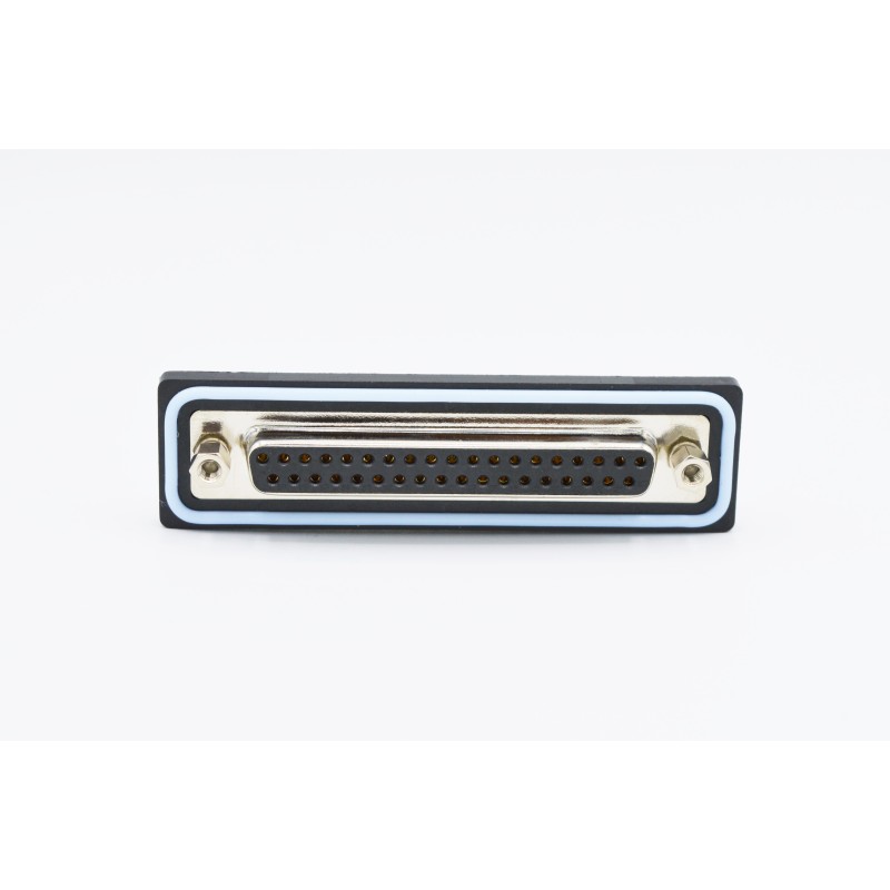 1 pcs - Norcomp SDF 37 Way Right Angle D-sub Connector Socket, 2.77mm Pitch, with 4-40 Screw Locks, Threaded Inserts