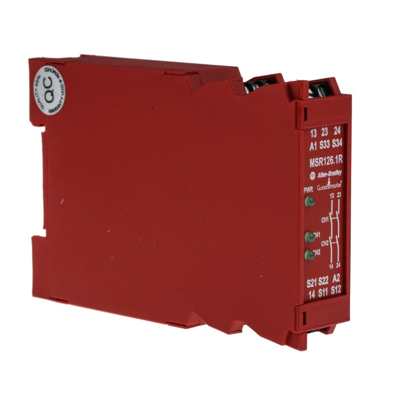 1 pcs - Rockwell Automation Dual-Channel Light Beam/Curtain, Safety Switch/Interlock Safety Relay, 230V ac, 2 Safety Contacts