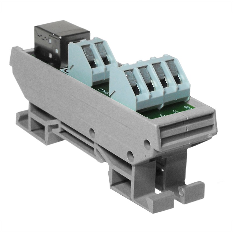 1 pcs - CAMDENBOSS 4-Contact Female Interface Module, Screw Terminal Connector, DIN Rail Mount, 100mA