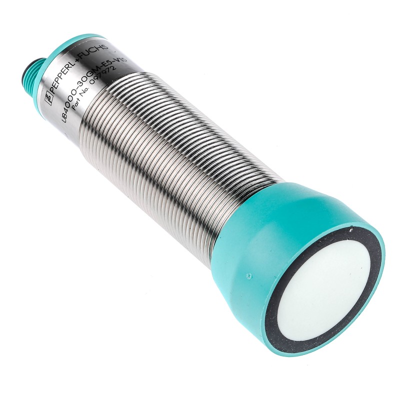 1 pcs - Pepperl + Fuchs Ultrasonic Barrel-Style Proximity Sensor, M30 x 1.5, 200 - 4000 mm Detection, PNP Output, 10