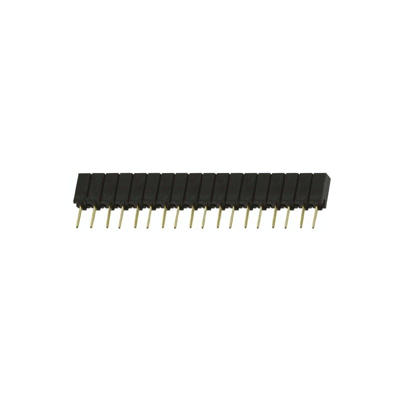 1 pcs - Samtec SSA Series Straight Through Hole Mount PCB Socket, 18-Contact, 1-Row, 2.54mm Pitch, Solder Termination