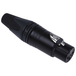 1 pcs - Neutrik Cable Mount XLR Connector, Female, 50 V, 3 Way, Silver Plating