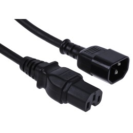 1 pcs - RS PRO IEC C14 Plug to IEC C15 Socket Power Cord, 2m