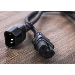 1 pcs - RS PRO IEC C14 Plug to IEC C15 Socket Power Cord, 2m