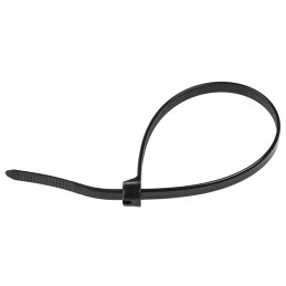 1 Bag of 100 - Thomas & Betts Cable Ties, 185.67mm x 4.57 mm, Black Nylon, Pk-100