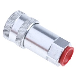 1 pcs - RS PRO Steel Female Hydraulic Quick Connect Coupling, BSP 1/4 Female