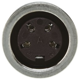 1 pcs - Amphenol C 091 D Series, 4 Pole Din Socket Socket, 5A, 300 V ac/dc IP67, Screw On
