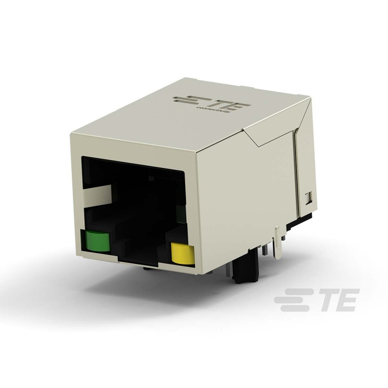 1 pcs - TE Connectivity 2337992 Series Female RJ45 Connector, Through Hole, Cat5e, Nickel Plated Brass Shield