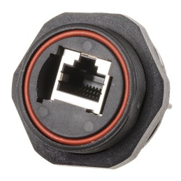 1 pcs - Bulgin Buccaneer Series Female RJ45 Connector, Through Hole, Cat5e