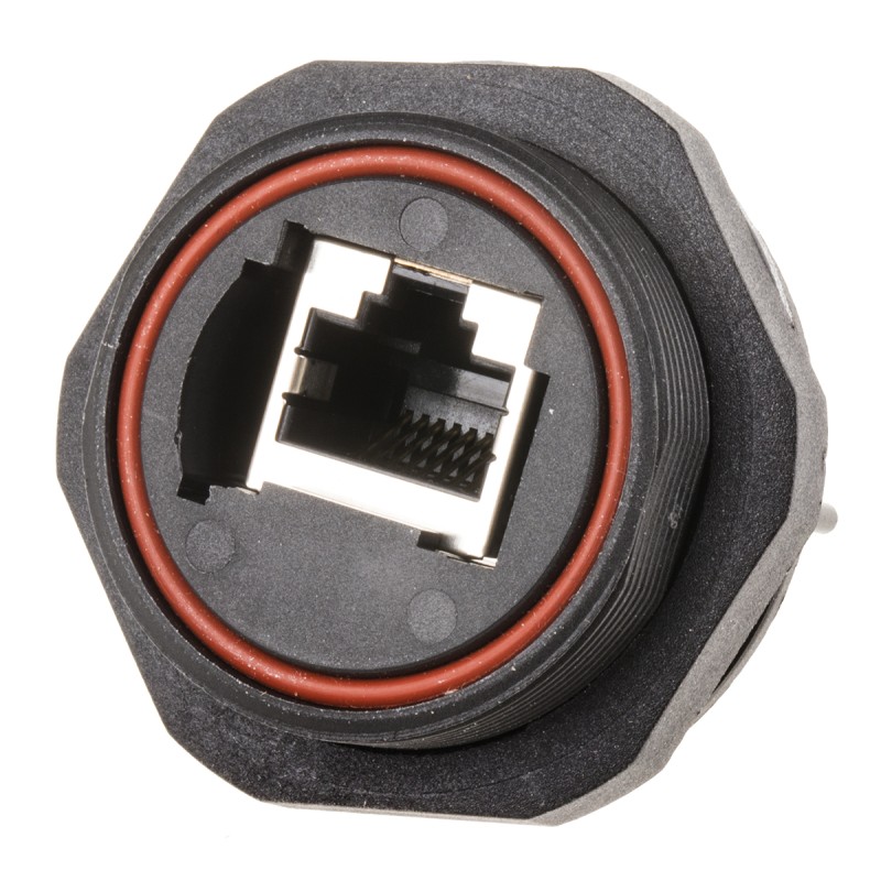 1 pcs - Bulgin Buccaneer Series Female RJ45 Connector, Through Hole, Cat5e