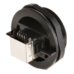 1 pcs - Bulgin Buccaneer Series Female RJ45 Connector, Through Hole, Cat5e