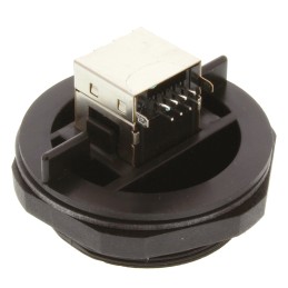 1 pcs - Bulgin Buccaneer Series Female RJ45 Connector, Through Hole, Cat5e