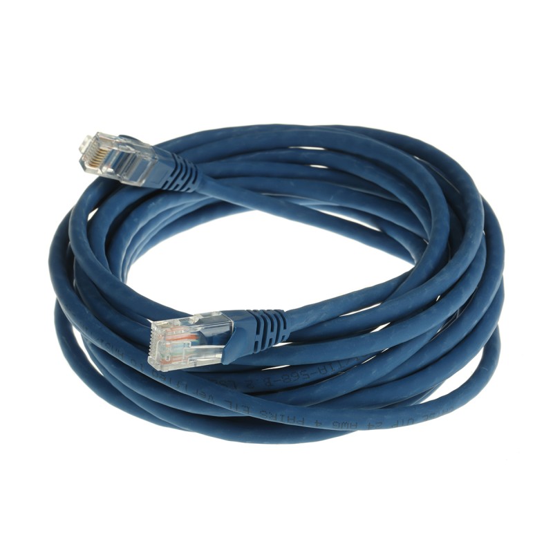 1 pcs - RS PRO Cat5e Male RJ45 to Male RJ45 Ethernet Cable, U/UTP, Blue LSZH Sheath, 5m