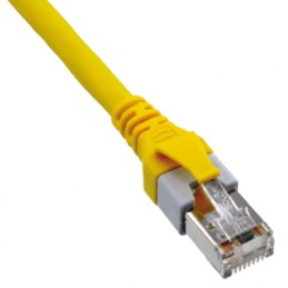 1 pcs - HARTING Cat5e Male RJ45 to Male RJ45 Ethernet Cable, SF/UTP, Yellow PUR Sheath, 600mm
