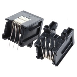 10 pcs - TE Connectivity 0-215876 Series Female RJ25 Connector, Through Hole, Cat3