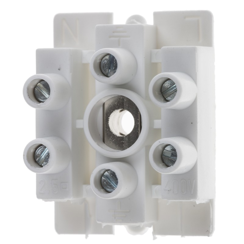 10 pcs - RS PRO Non-Fused Terminal Block, 3-Way, 2.5 mm² Wire, Screw Termination