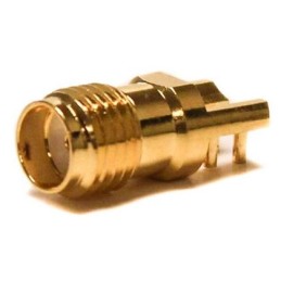 1 pcs - Mueller Electric, jack Edge Mount SMA Connector, 50Ω, Solder Termination, Straight Body