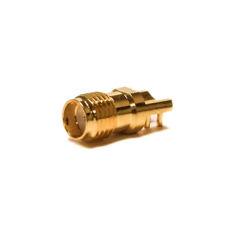 1 pcs - Mueller Electric, jack Edge Mount SMA Connector, 50Ω, Solder Termination, Straight Body