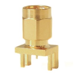 1 pcs - Mueller Electric, jack Edge Mount SMA Connector, 50Ω, Solder Termination, Straight Body