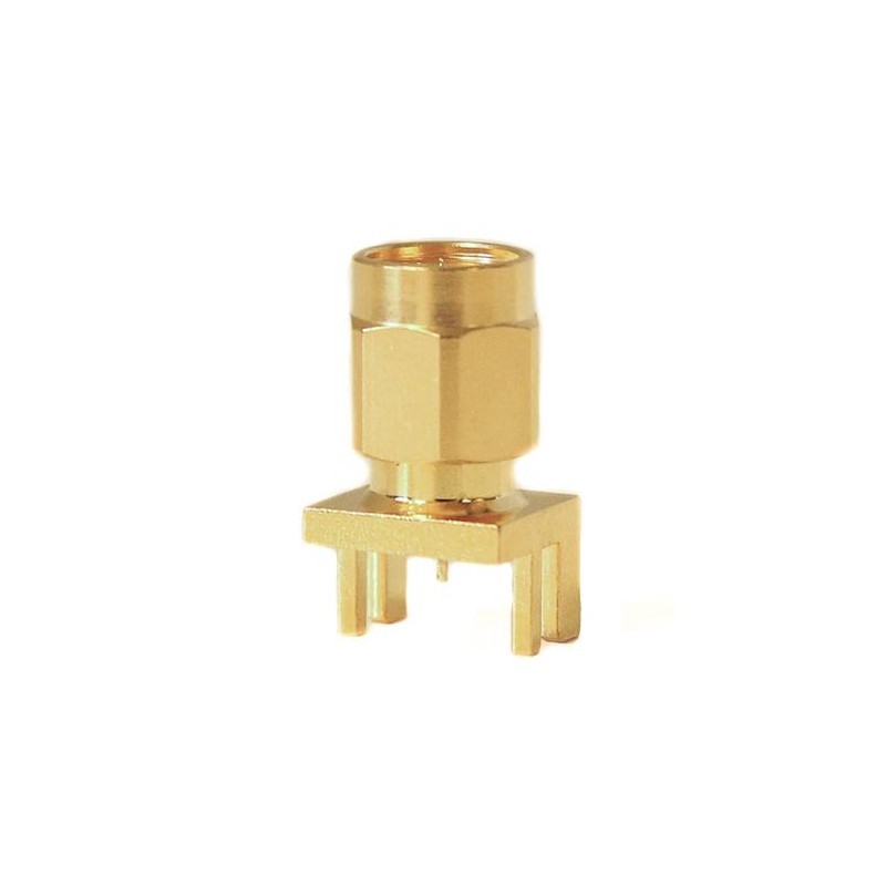1 pcs - Mueller Electric, jack Edge Mount SMA Connector, 50Ω, Solder Termination, Straight Body