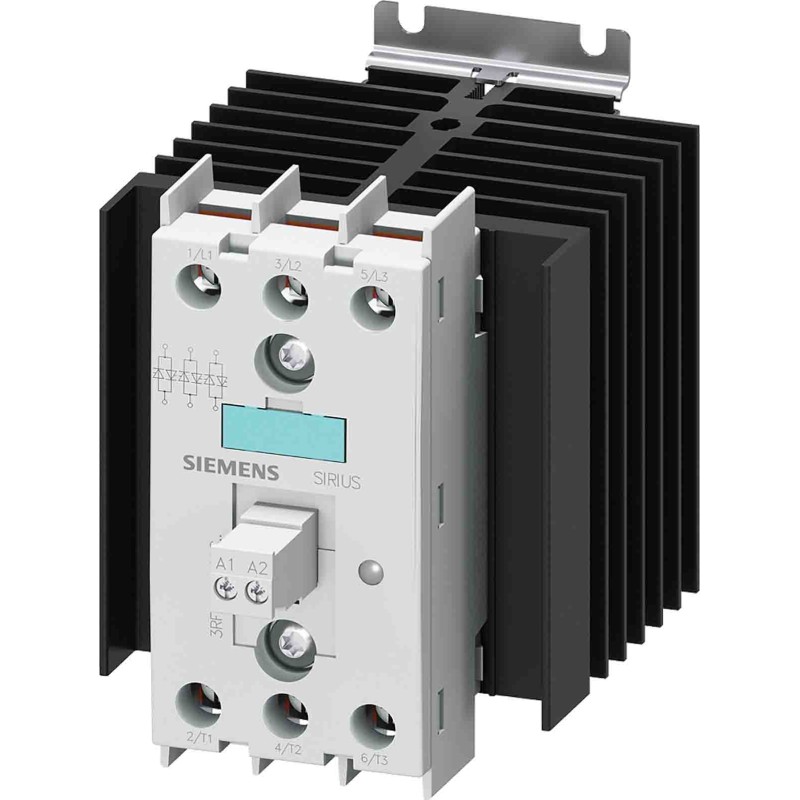 1 pcs - Siemens 3RF24 Series Solid State Relay, 20 A Load, Screw Fitting, 600 V Load