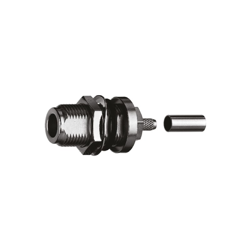 1 pcs - Telegartner, jack Panel Mount N Connector, 50Ω, Solder Termination, Straight Body