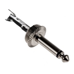 1 pcs - RS PRO Jack Connector 6.35 mm Cable Mount Mono Plug, 2Pole