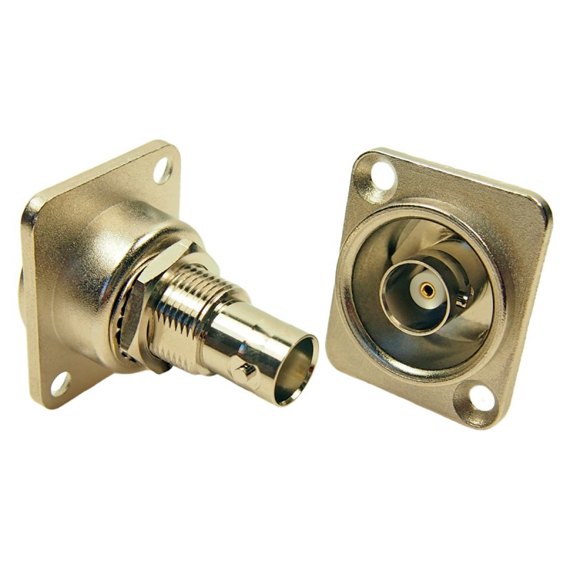 1 pcs - RS PRO, jack Rear Mount BNC Connector, 50Ω, Plug In Termination, Straight Body