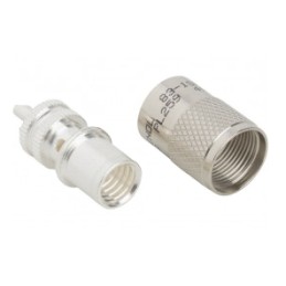 1 pcs - Amphenol RF, Plug Cable Mount UHF Connector, Solder Termination, Straight Body