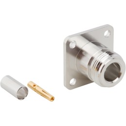 1 pcs - Amphenol RF 172175 Series, jack Flange Mount N Connector, 50Ω, Crimp Termination, Straight Body