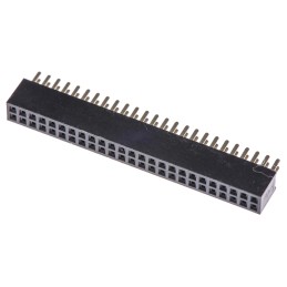 1 pcs - HARWIN Straight Through Hole Mount PCB Socket, 50-Contact, 2-Row, 1.27mm Pitch, Solder Termination