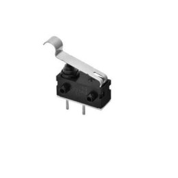 1 pcs - Omron Long Leaf Lever Subminiature Micro Switch, Wire Lead Terminal, 0.1 A At 125Vdc VA, SPST, IP67